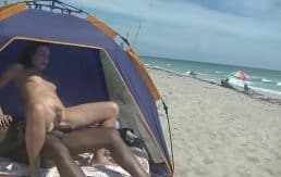 Caribbean Nude Beach Interracial Sex #3 – Im getting FUCKED IN PUBLIC by BBC while hubby films and Voyeurs Watch!