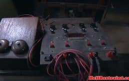 Electro bdsm sub dominated by master