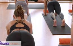 FitnessRooms Groups yoga session ends with a sweaty creampie